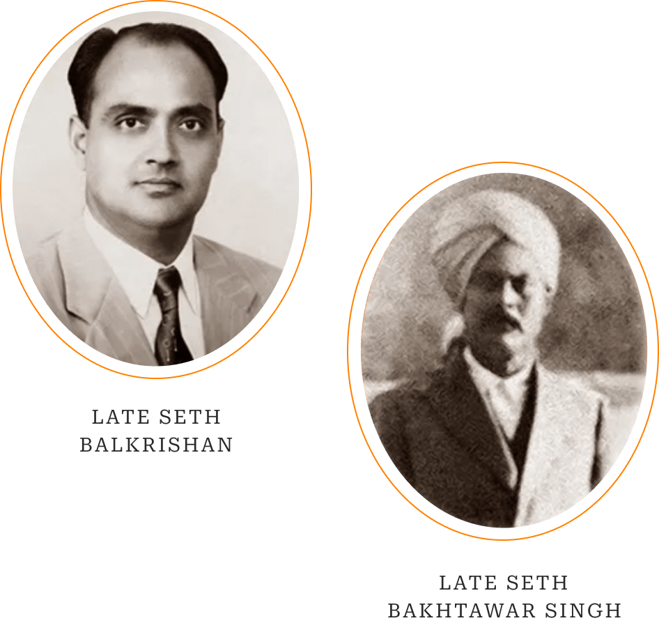 Pic show pics of Seth Balkrishan & Bakhtawar Singh